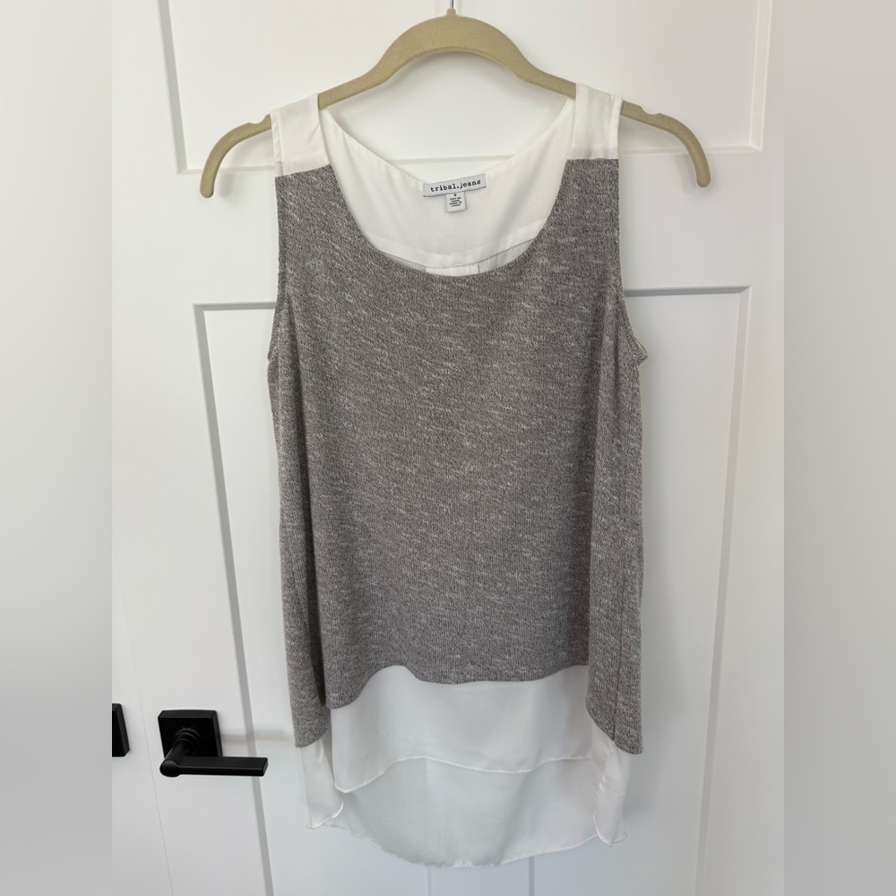 Tribal.Jeans Sweater Knit Layered Tank